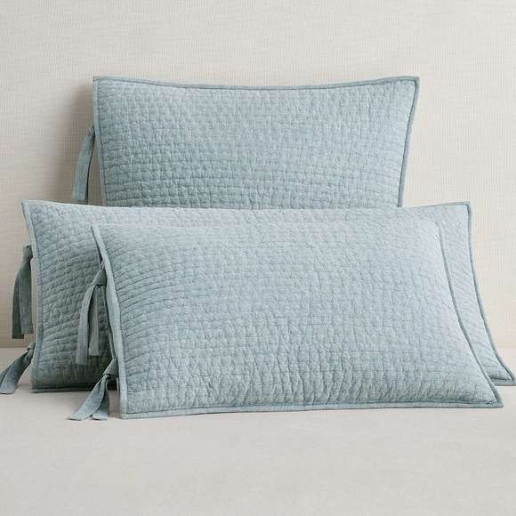 Pick-Stitch Handcrafted Cotton Linen Quilted Euro Shame - Picture 2 of 10